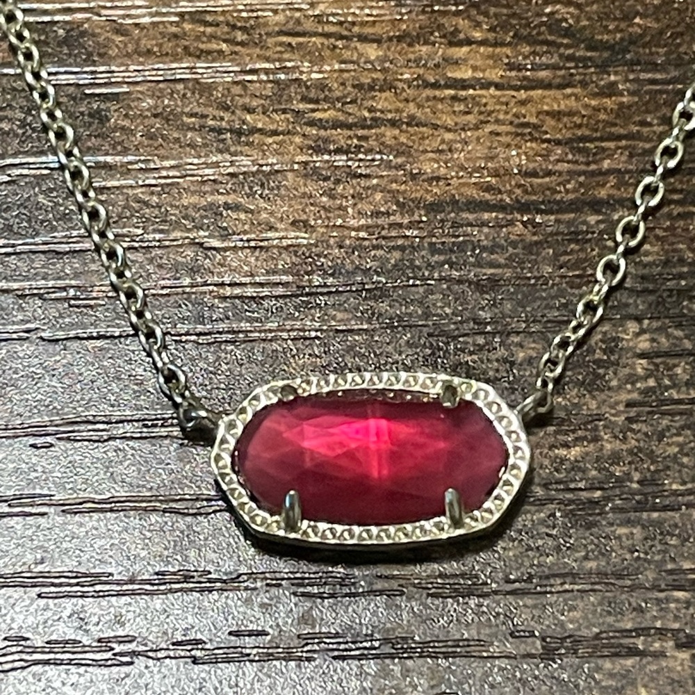 Kendra Scott Pink and Gold Necklace with Vibrant Pendant - Picture 3 of 6